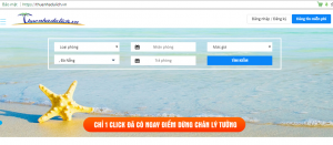 Đặt phòng qua website Thuenhadulich.vn